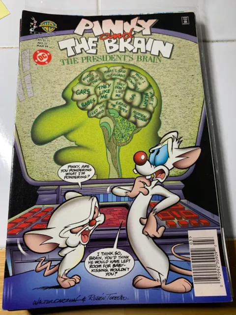 1998 DC Comics Pinky and the Brain #21! HTF Rare! “THE PRESIDENTS BRAIN” Cartoon