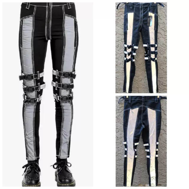 Vintage Tripp Pants Y2K NYC Hot Topic Studded Black Goth Jr Sz 1 women's XS  NWT