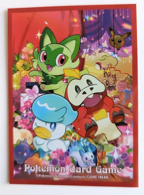 Fuecoco, Quaxly, Sprigatito Individual Japanese Pokemon Center Card Sleeves (X1)