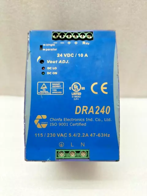 Chinfa Electronics Dra240-24A Commutateur De Mode Alimentation Rail Din