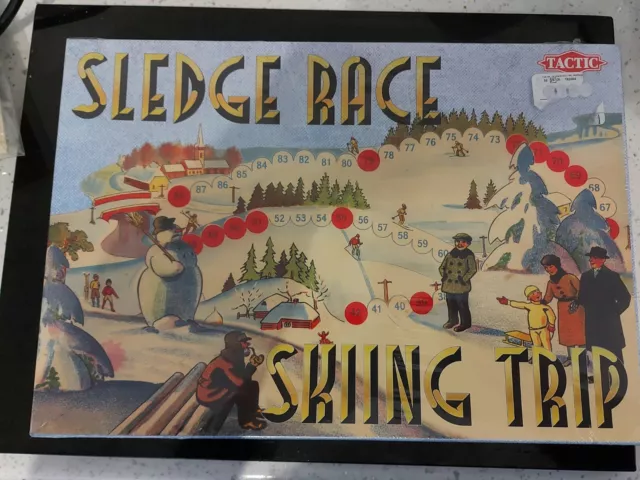 Retro Schlittenspiel Rennen Skitour versiegelt