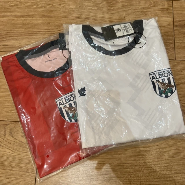 x2 West Bromwich Albion Football Club & Country Jersey Shirt Red Size L - 2 Pack