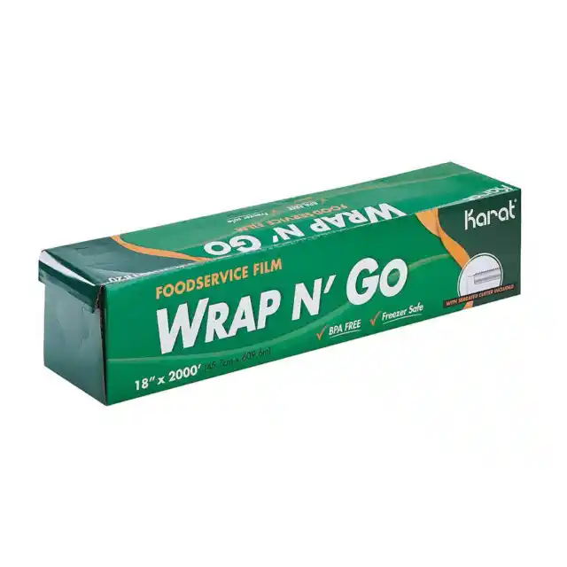 Darling Food Service Wrap N Go 18 x 2000 Ft Film Roll with Cutter"