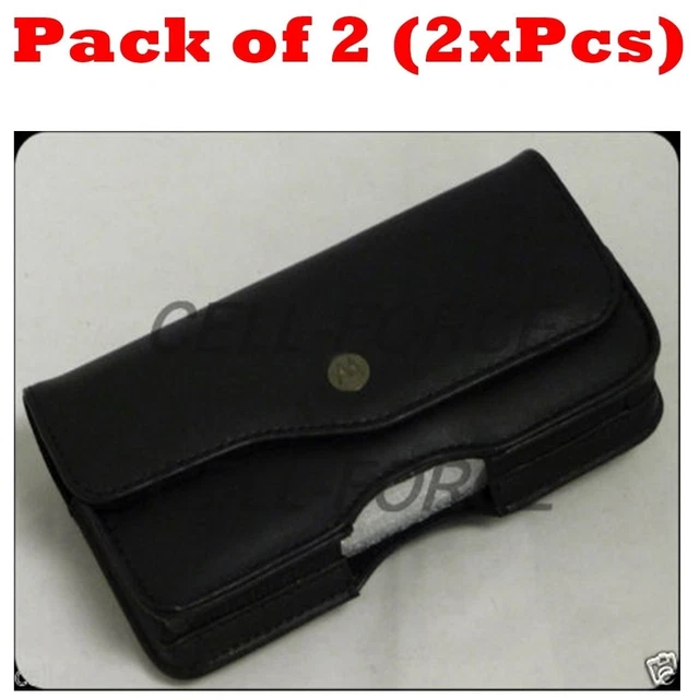 2X Horizontal Belt Clip Pouch Case Cover Holster For 5.25"x2.5" Or Smaller Phone