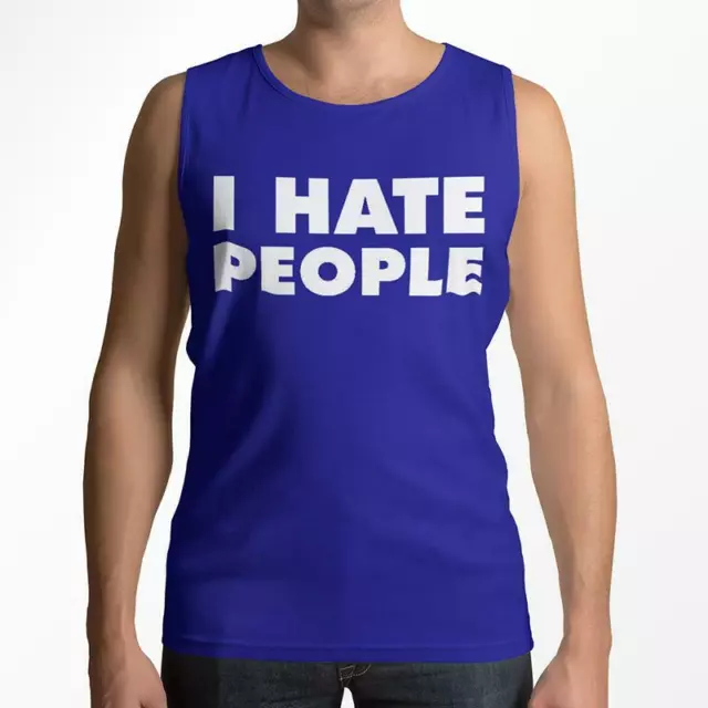I Hate People Mens Tank Top Funny goth anti social familiy wednesday
