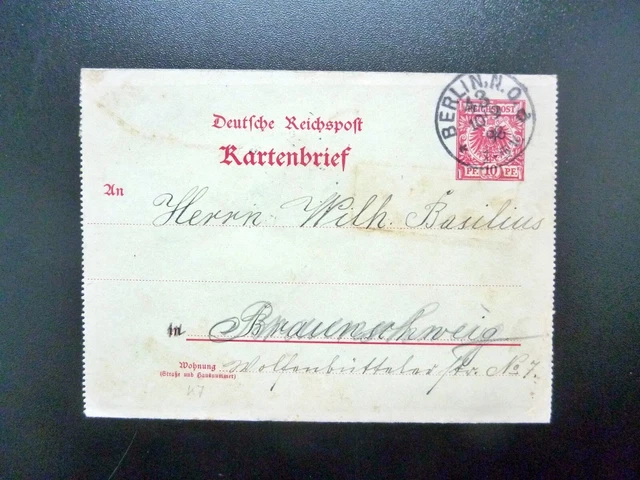 DR-Kartenbrief K7, Stempel BERLIN 43 und BRAUNSCHWEIG