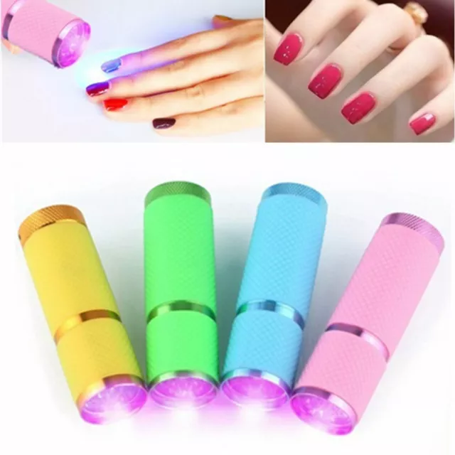 für Taschenlampen Mini! Gel aus Acryl Fackel Lampe kurieren 9 LED Nageltrockner