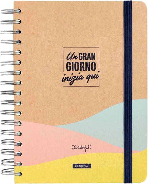 - Agenda Classica 2023 Giornaliera - Un Gran Giorno Inizia Qui, Marron