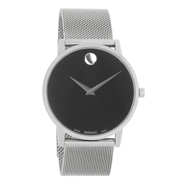 Movado Museum Classic Series Mens Black Dial Swiss Quartz Watch 0607219