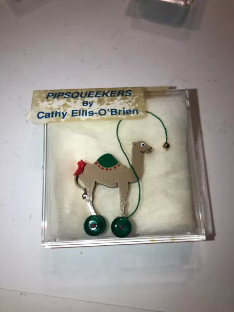 Dollhouse Miniature Artist Cathy Ellis-O’Brien Pipsqueekers Wood Camel Pull Toy