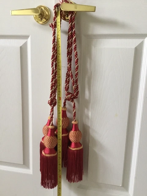 2PCS Curtain Holdbacks Rope Tie Backs Tassel Tiebacks Decor Surprise 2