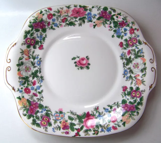 Crown Staffordshire " Thousand Flowers " Fine Bone China - Bread/Sandwich Plate.