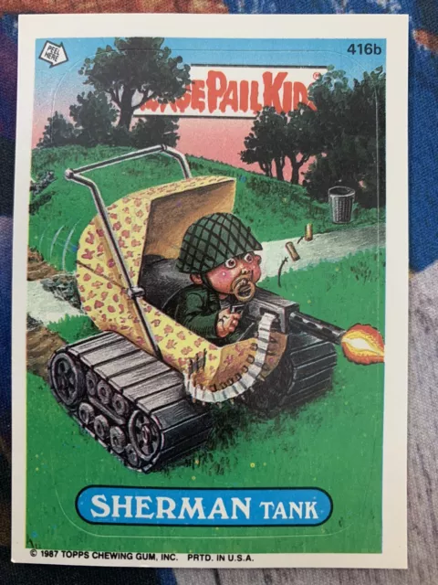 Garbage Pail Kids OS10 GPK Original 10th Series Sherman Tank Card 416b