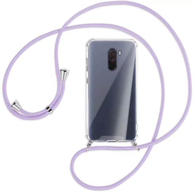 Collier pour Xiaomi Pocophone F1 / Poco F1 violet (A) Etui Coque avec cordon