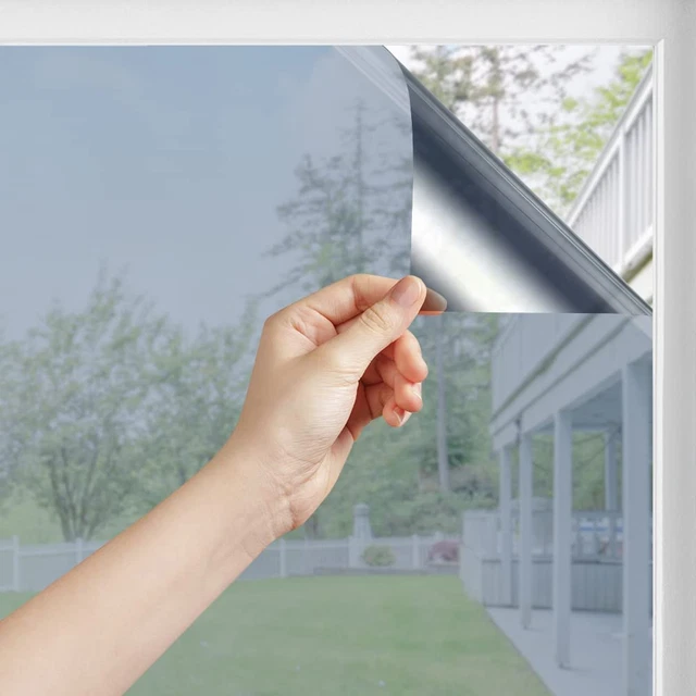 Ventana Tint Película Bloqueador Solar Mirror De Resplandor Anti-UV, 17.5" x 6.5
