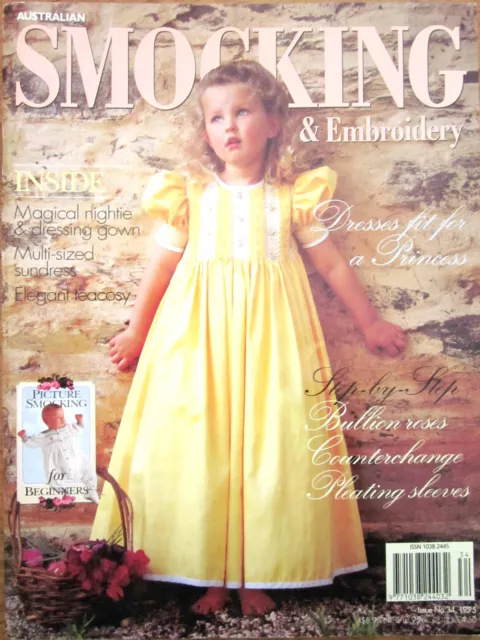 ~AUSTRALIAN SMOCKING & EMBROIDERY Magazine Issue 34, 1995 - COMPLETE - GC~