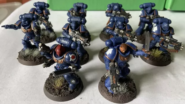 Warhammer 40K Marines Espaciales Ultramarines - 10x Primaris Intercessors (R53) Excelente