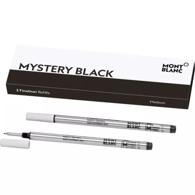 Montblanc Fineliner Refills (M) Mystery Black 110149 – Pen Refills for Fineli...