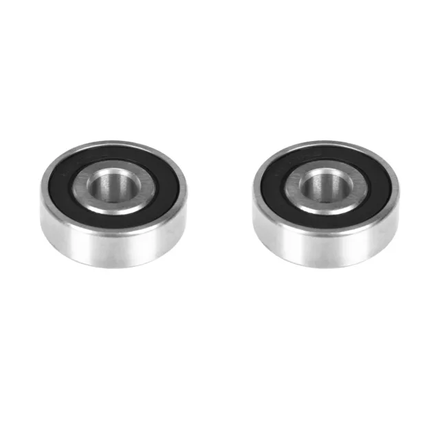 2 x 6201 RS Bearing Rubber Deep Groove Ball Bearings Sealed 32 x 12 x10mm