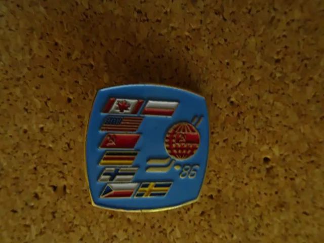 1986 Ice Hockey World Championships USSR Russia Participant countries Logo pin