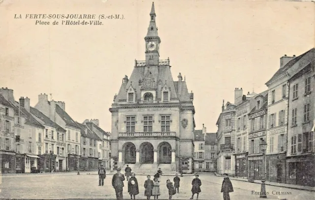 LA FERTE SOUS JOUARRE SEINE et MARNE FRANCE~L'HOTEL DE VILLE~1910 PHOTO POSTCARD