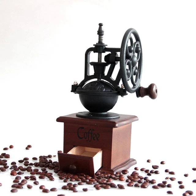 Starnearby Vintage Retro Manuelle Kaffeemühle Riesenrad Handkurbel Kaffeemaschin