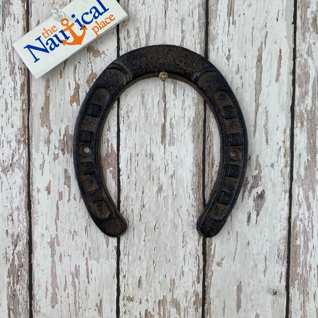 6.5" Cast Iron Horseshoe - Western Cowboy Wall Decor - Vintage Rustic Style