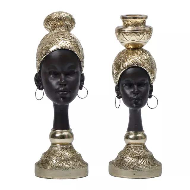 Figurine de dame africaine fabriquée à la main, Statue de femme africaine pour
