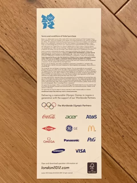 London 2012 Olympic Ticket Beach Volleyball Womens Usa Gold & Guide *Read Desc* 3