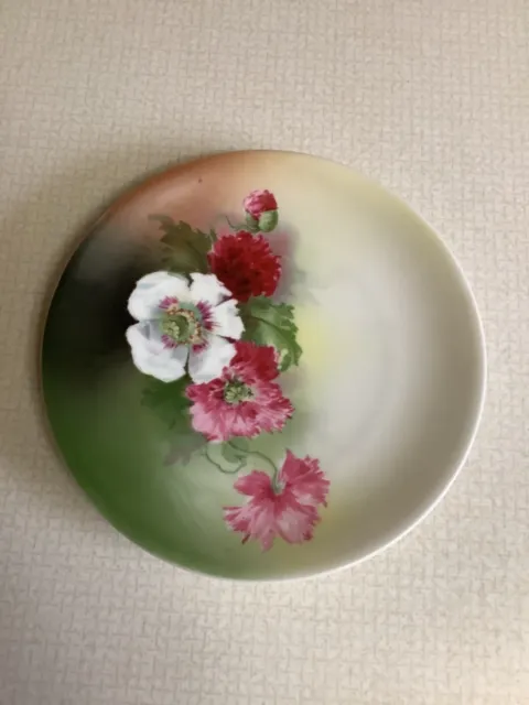 Beautiful antique RS Germany Hand painted floral plate 7"x6"