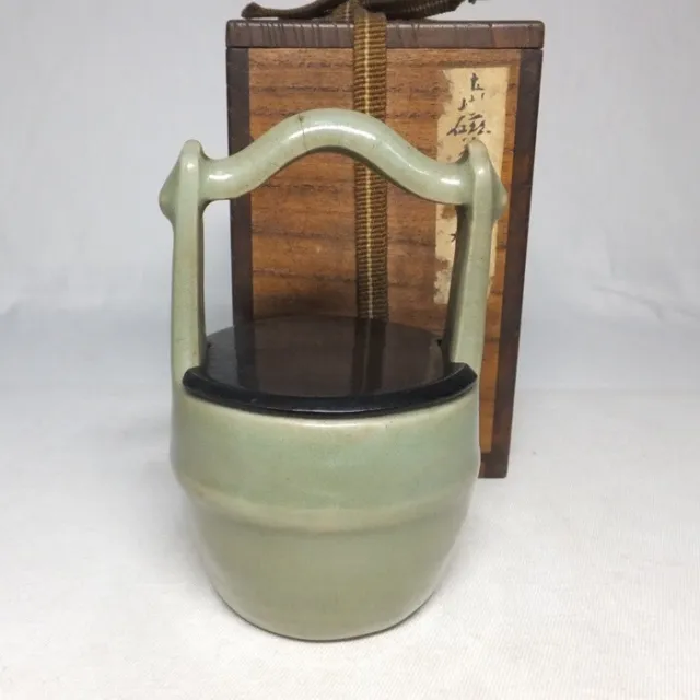 F1377: Real Chinese old blue porcelain tea caddy with typical tone and shape