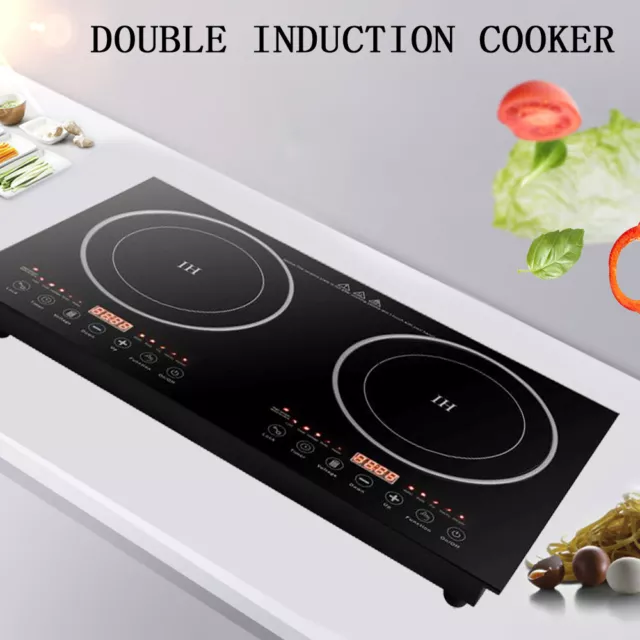 INDUCTION COOKTOP DUAL Burners Electric Hob Cook Top Stove Ceramic