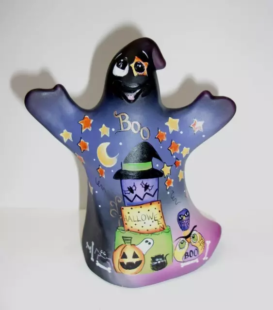 Fenton Glass Amethyst "Booday" 31 Halloween Ghost Figurine Ltd Ed #7/28 K Barley