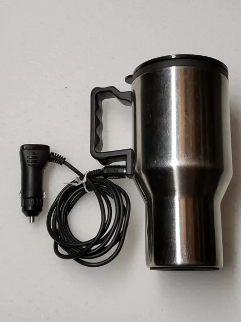 Thermal Travel Mug 12 Volt Stainless W/Adapter For 12 Volt Port. Car, RV, & Boat