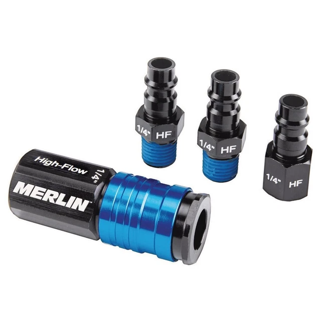 MERLIN Aluminum High Flow Quick Coupler Set, 4 Piece 63546