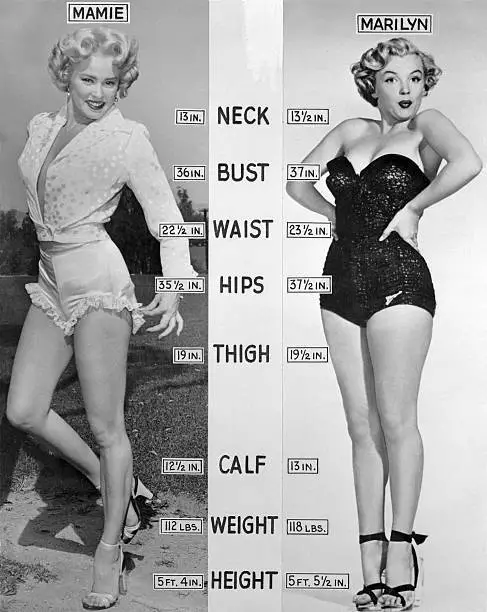 Comparison of Mamie Van Doren and Marilyn Monroe - For compari - 1953 Old Photo