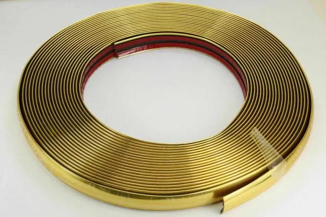 Gold Decorative Trim 20mm X 15m Self-Adhesive Universal For Car Gold BAR Contour