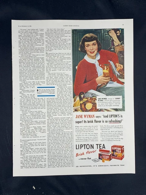 Magazine Ad* - 1948 - Lipton Tea - Jane Wyman