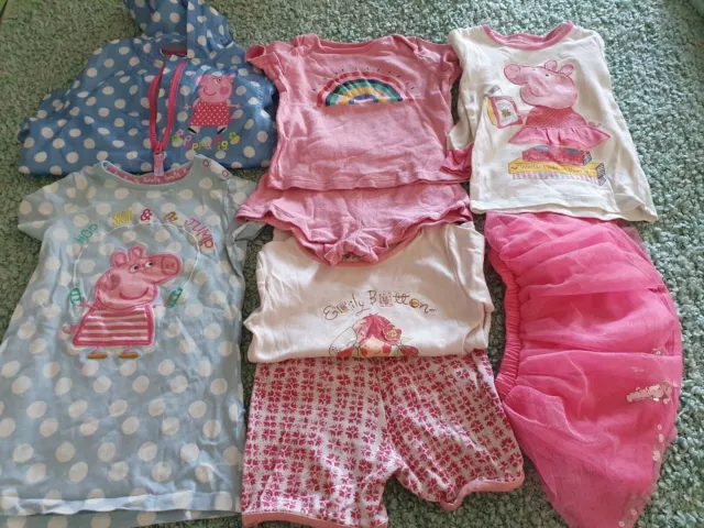 Girls Toddlers Clothing Pyjamas Bundle age 2 - 3 years Peppa Pig Rainbow M & S