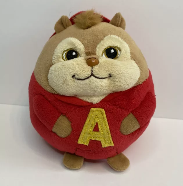 Ty ALVIN And The CHIPMUNKS Stuffed Plush Animal Beanie Ball Pillow Toy 9"