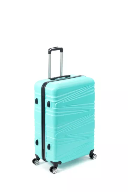 Luggage Hard Shell Cabin Suitcase 4 Wheel Travel Trolley Lightweight Carry Case