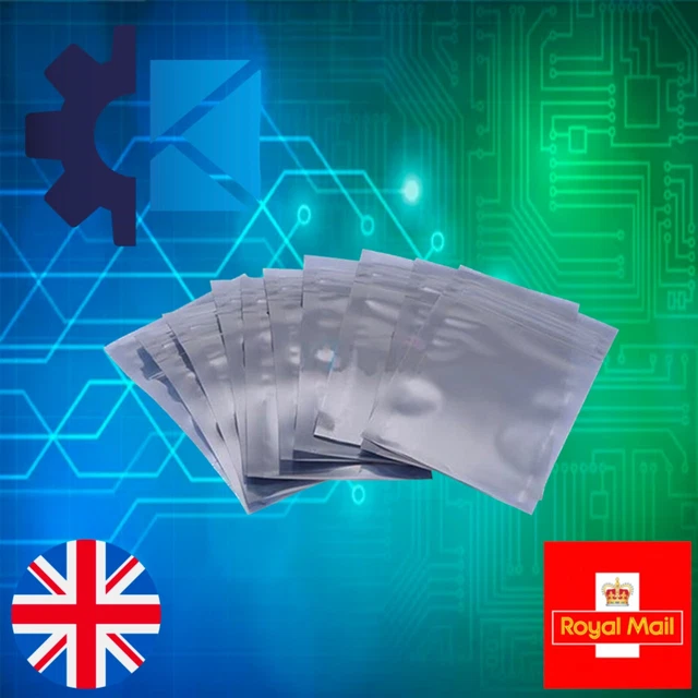 ESD BAG METALLIC Shielding Resealable Zip seal Anti static Bag Various