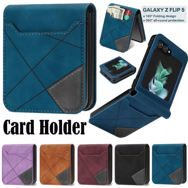 Handy Tasche für Samsung Galaxy Z Flip5 5G Flip PU Leder Cover Case Schutz Hülle