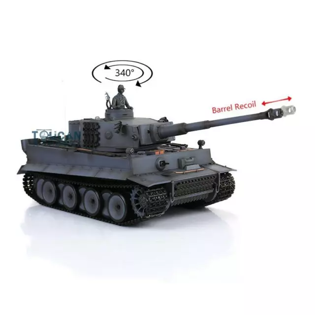Heng Long 1/16 7.0 Main Battle German Tiger I RTR RC Tank 3818 IR Barrel Recoil