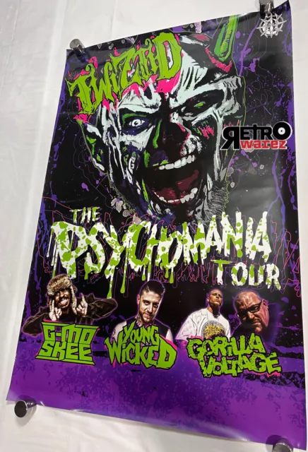 Twiztid - The Pyschomania Tour Poster 24x36” G-mo Skee Axe Murder Boyz AMB MNE