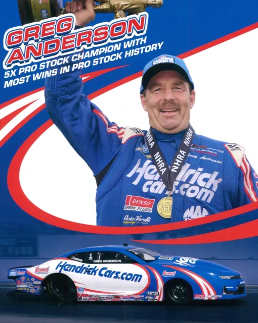2024 NHRA PS Pro Stock Handout Hero Photo Card Greg Anderson back
