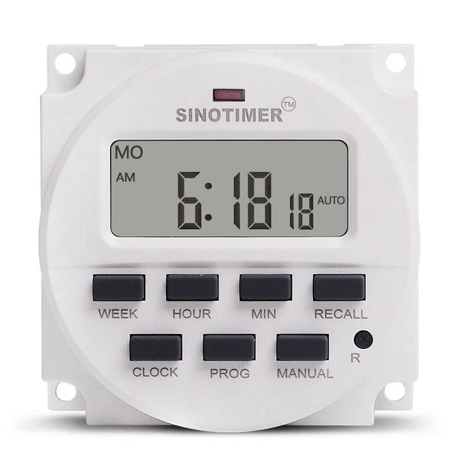6X (TM618N-1 1 secondo timer digitale programmabile settimanale si accende automaticamente