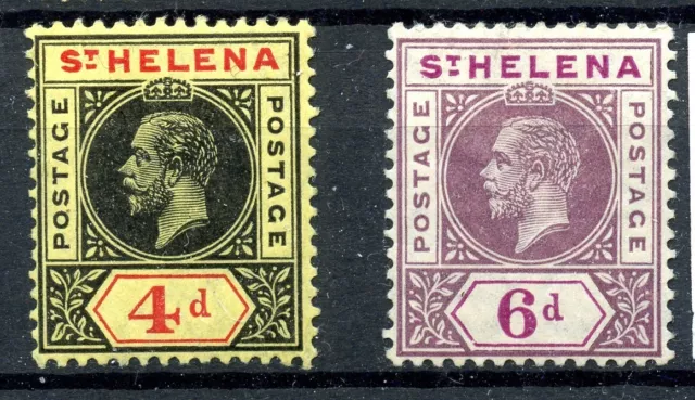 St Helena KGV 1913 postage postage sg85/6   - MNH