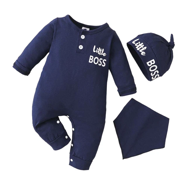 Abiti boss lettiera neonato bambini neonato tuta body set vestiti 3 pezzi 15