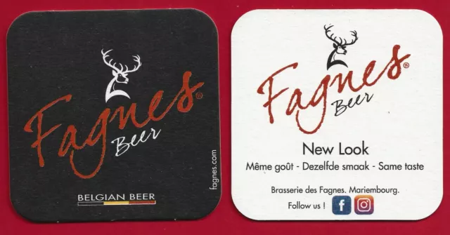 Sous bock  viltje coaster Bierdeckel FAGNES BEER Cerf New look, Même Goût, Neuf